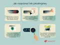 Przykłady phishingu: uważnie czytaj linki, sprawdzaj HTTPS, używaj narzędzi przeglądarki i skanerów URL.