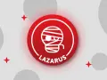 Logo Lazarus Group: stylizowana głowa w bandażach, symbolizująca odrodzenie i siłę.