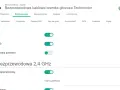 Konfiguracja technicolor routera: włączanie Wi-Fi, podział SSID i zarządzanie pasmem 2,4 GHz.