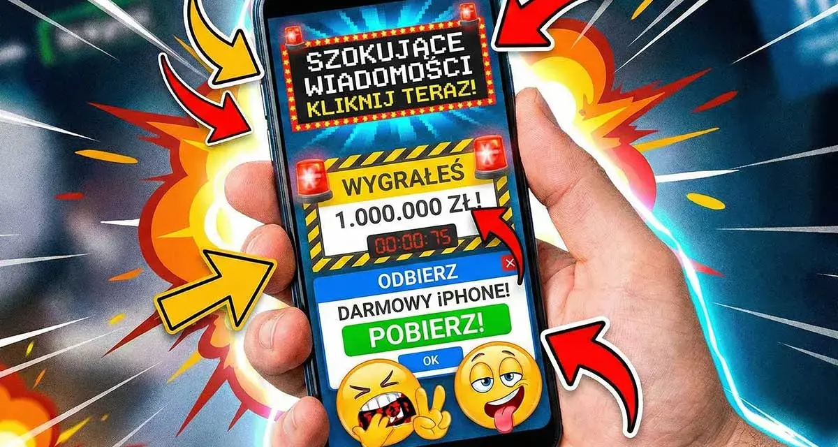 Chcesz wiedzieć, jak zablokować reklamy w telefonie? Ten ekran pokazuje, jak nie dać się nabrać na fałszywe wygrane i darmowe telefony.