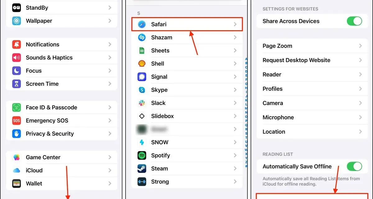 Jak usunąć pliki cookie Safari: Ustawienia > Aplikacje > Safari > Zaawansowane.