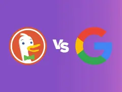 DuckDuckGo vs Google: porównanie dwóch wyszukiwarek. Kaczka w muszce kontra kolorowe G.