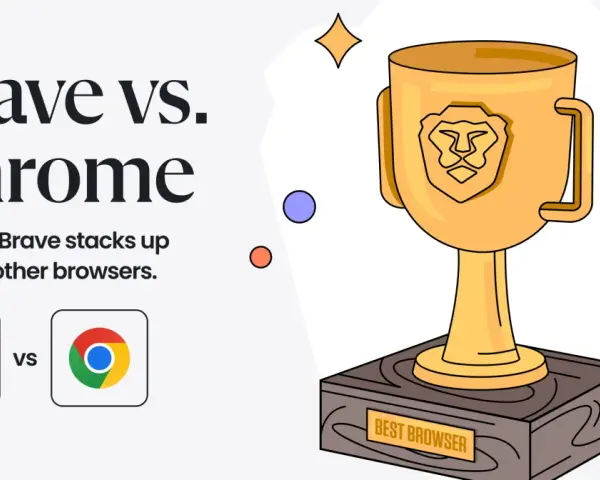 Brave, przeglądarka niebezpiecznik, zdobywa puchar "Best Browser". Porównanie z Chrome.