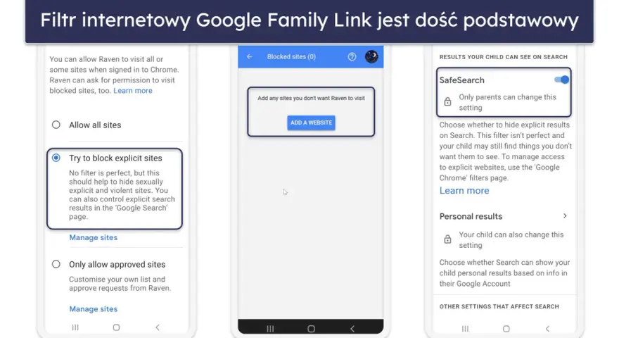 Jak zablokować stronę w Chrome na telefonie? Ustawienia Google Family Link pozwalają na blokowanie niechcianych witryn.