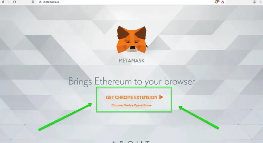 MetaMask - rozszerzenie przeglądarki, które ułatwia korzystanie z Ethereum. Działa z przeglądarkami Chrome, Firefox, Opera i Brave.