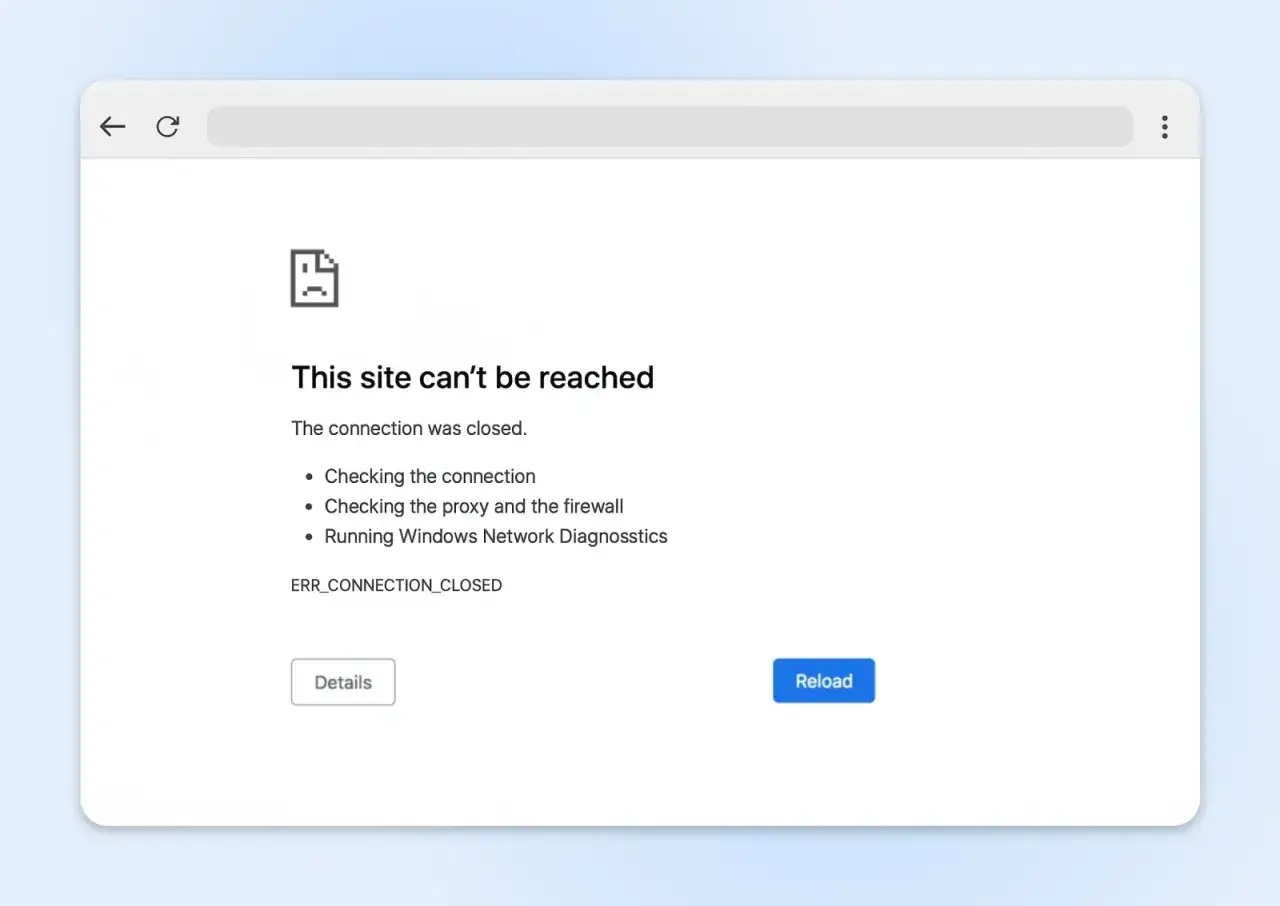 Chrome blokuje strony, wyświetlając komunikat