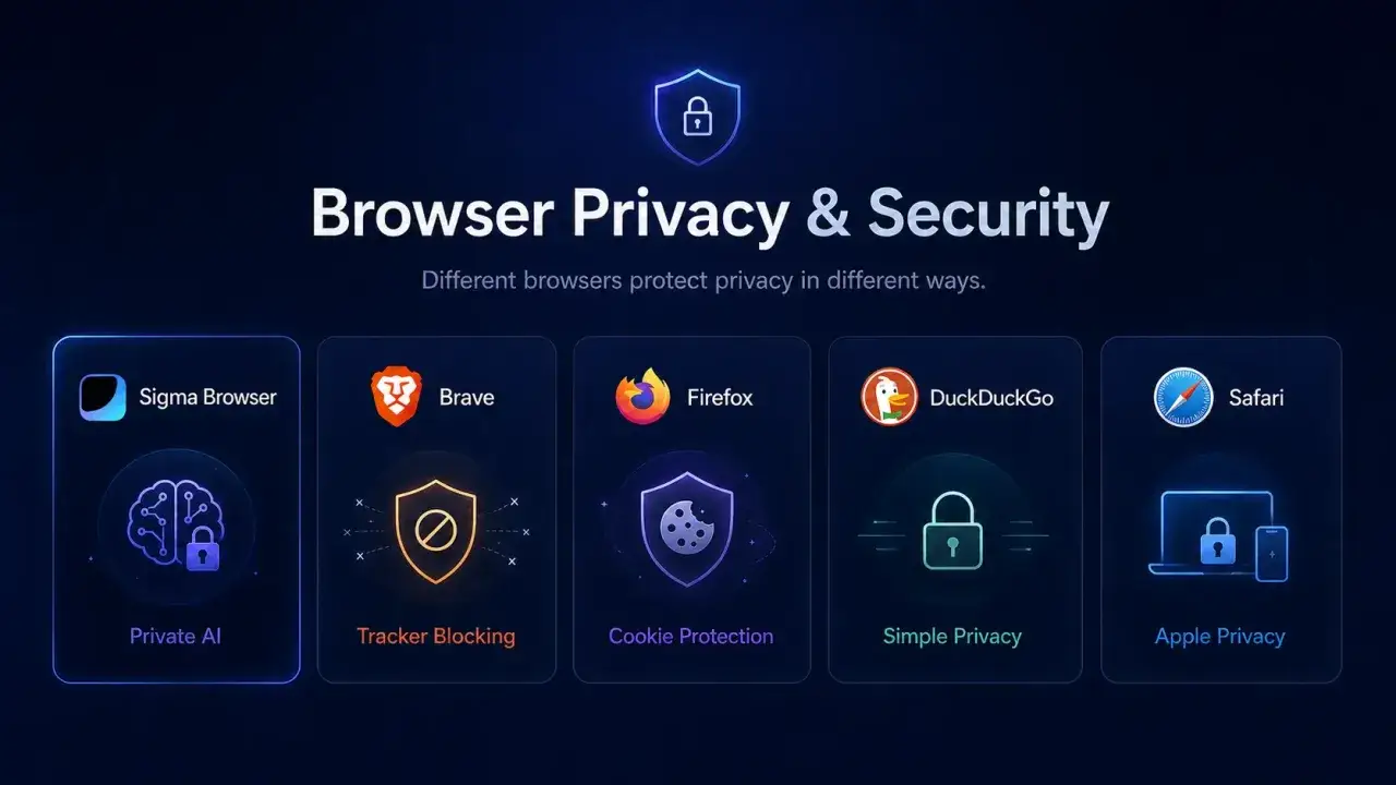 Szukasz alternatywy dla Chrome? Zobacz, jaka przeglądarka chroni Twoją prywatność: Sigma, Brave, Firefox, DuckDuckGo, Safari.