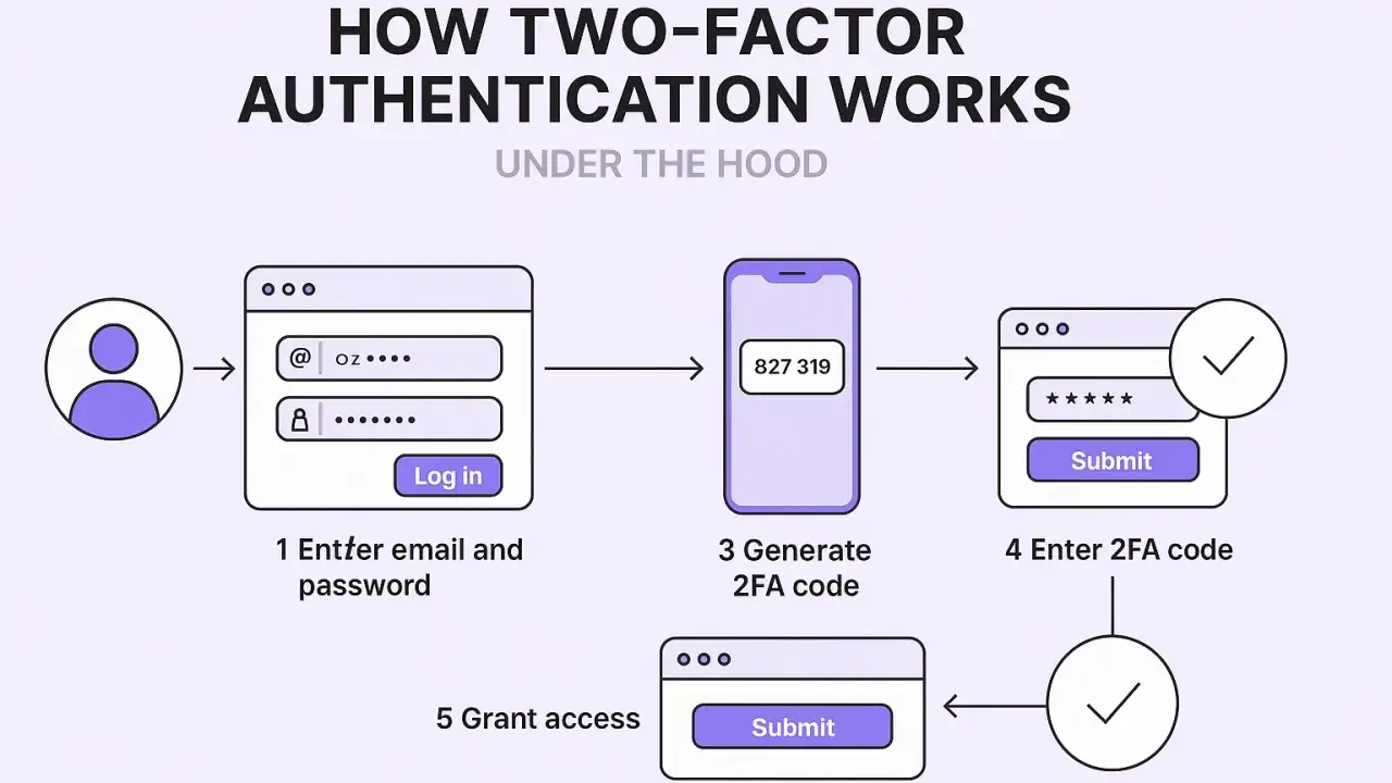 Schemat pokazuje, co to jest token przy logowaniu: wpisujesz login i hasło, telefon generuje kod, kt&oacute;ry wpisujesz, by uzyskać dostęp.